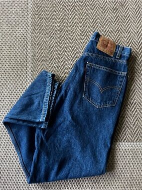 Levi's Men's Straight Fit Jeans in Deep Blue Denim